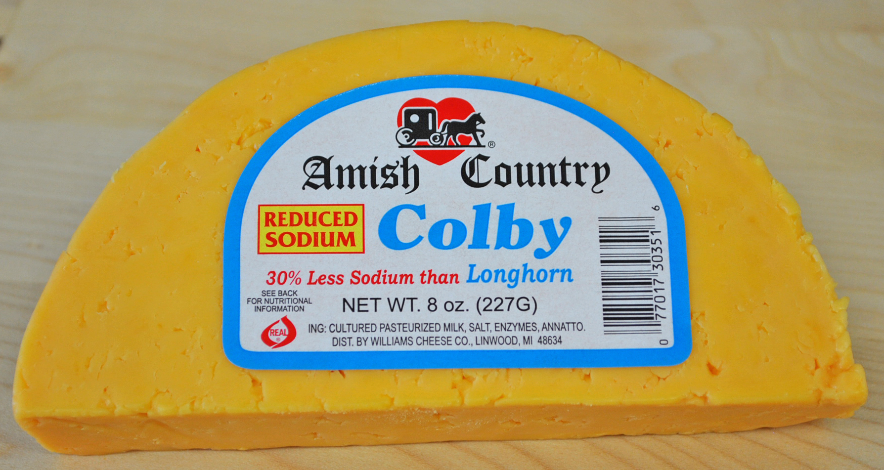 Low Sodium Colby Longhorn 8 oz. – William's Cheese