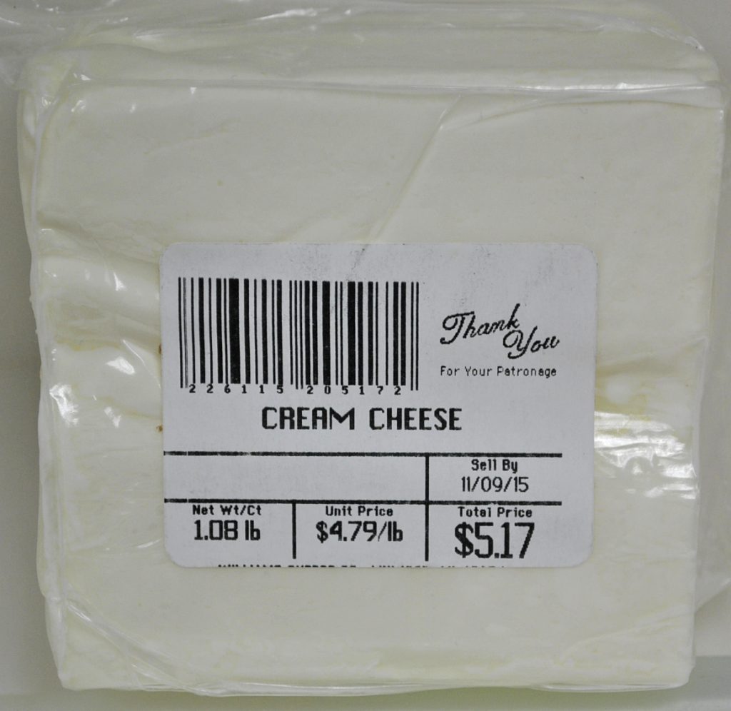 how much is 2 oz of cream cheese
