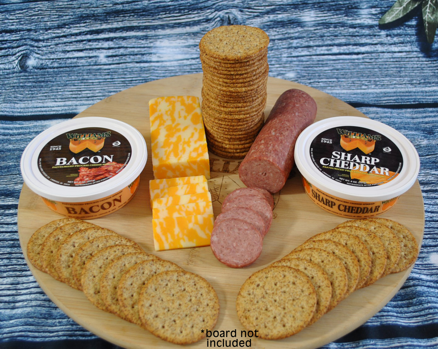 Father's Day snackle box: hot crackers, soppressata, Bacon jam